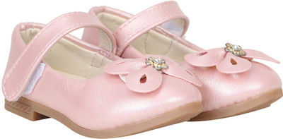 

Buckled Up Girls Velcro Mary Janes(Pink, Metallic pink