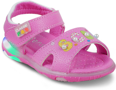

KITTENS Girls Velcro Flats(Pink, Fuschia
