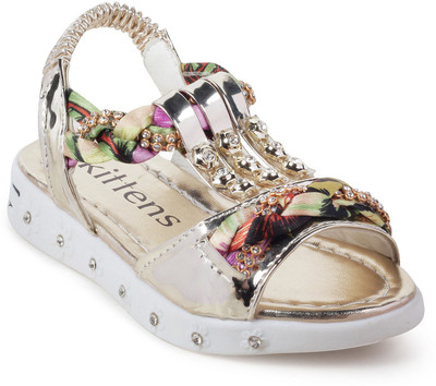 

KITTENS Girls Velcro Flats(Gold