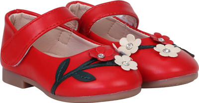 

BUCKLED UP Girls Velcro Mary Janes(Red