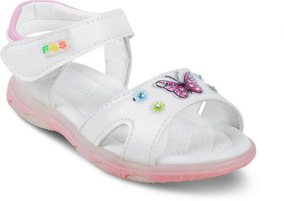

KITTENS Girls Velcro Sports Sandals(White