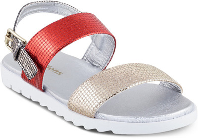 

KITTENS Girls Buckle Flats(Gold, Red_gold