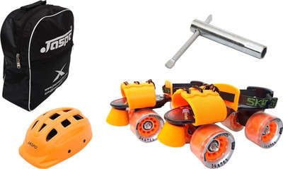 

Jaspo Thunder Thorns Dual Adjustable Senior Roller Skates Combo Suitable for Age Group 6 to 14 Years Skating Kit