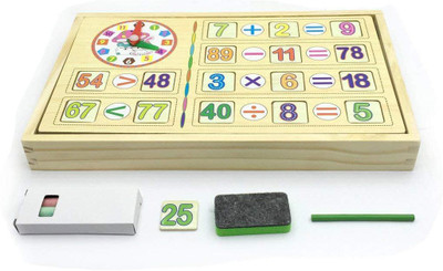

Generic Preschool Teaching Tool Math Number Counting Sticks with Blackboard and Clock Wooden Mathematics Learning Educational Toys for Kid Children Baby(Multicolor)