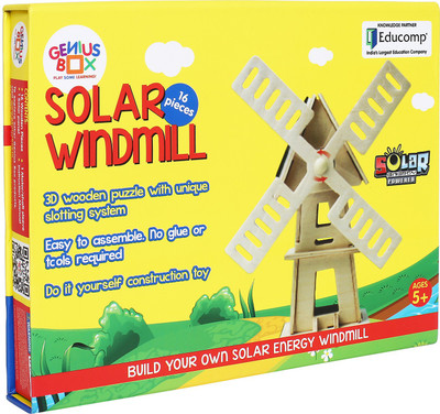 Genius Box Windmill 3d Wooden Puzzle(Multicolor)