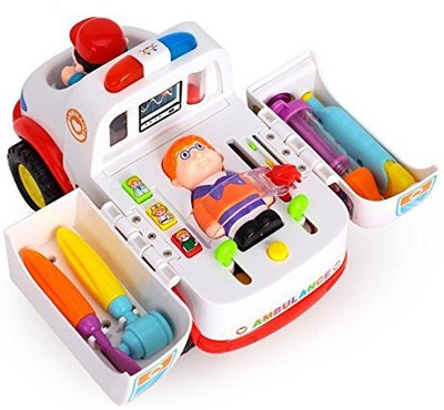 

Toyshine Intellectual Ambulance Activity Toy Vehicle with Music, Sounds, and Lights(Multicolor)