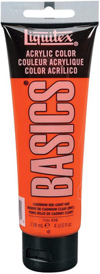 

liquitex BASICS Acrylic Paint 4-oz tube, Cadmium Red Light(Set of 1, Cadmium Red Light)