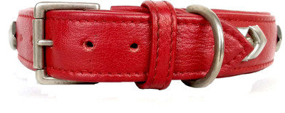 

kuze Embellished Dog Collar Charm(Red, Round)