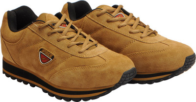

Lakhani Pace Suede Leather Sports Walking Shoes For Men(Brown, Camel