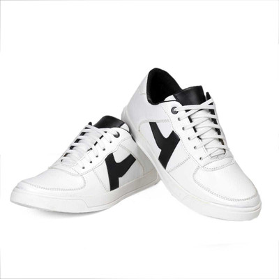

Deals4you Men's White Synthetic Leather Sneaker Casual Shoes Sneakers For Men(White