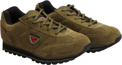 

Lakhani Pace Suede Leather Sports Walking Shoes For Men(Olive