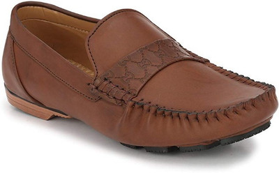

OPTIFEET Men's Brown Synthetic Leather Loafers Loafers For Men(Brown