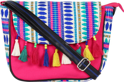 

Anekaant Women Casual Multicolor Cotton Sling Bag