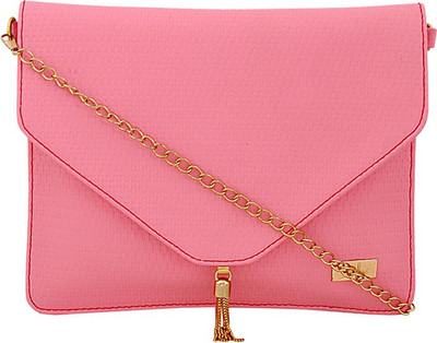

Yelloe Women Casual Pink PU Sling Bag