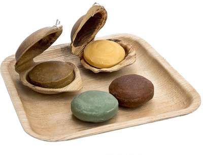 

looms & weaves Natural & Hand Made Ayurvedic Soaps (Set Of 4 Hand Made Soaps Of 100 Grams Each)(100 g, Pack of 4)