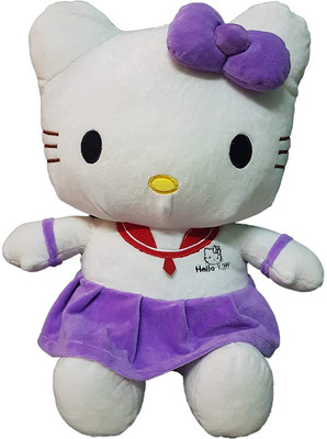 

CREATIVEVILLA CUTE PURPLE HELLO KITTY STUFFED PLUSH SOFT TOY - 60 cm(Black)