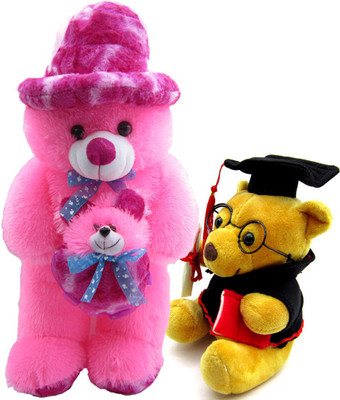 

Gift Decor Shop Soft Toy Teddy Bear Big Size 2 Feet (Pink, 89 cm) Mother Child Combo With Stuffed Toys for Kids Scholarship teddy (Multi, 18 cm) - 89 cm(Multicolor)