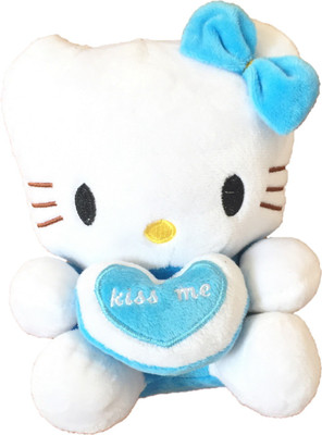 

CREATIVEVILLA CUTE BLUE HELLO KITTY STUFFED PLUSH SOFT TOY - 14 cm(Multicolor)