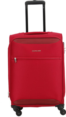 

Kamiliant Zaka Spinner Soft Trolley 56 cm (Maroon) Expandable Cabin Luggage -  inch(Red
