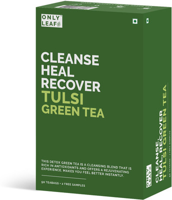 

Onlyleaf 100% Natural Detox Tulsi Green Tea Bags Box(52 Bags)