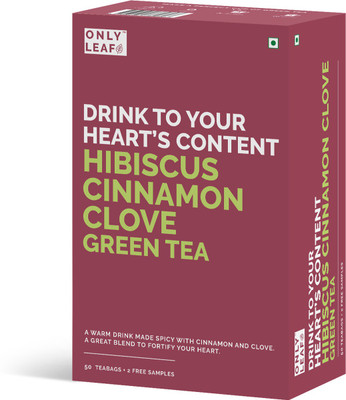 

Onlyleaf 100% Natural Weightloss Cinnamon Clove Hibiscus Green Tea Bags Box(52 Bags)