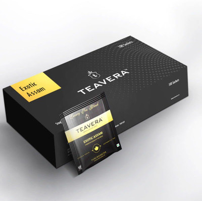 

Teavera Exotic Assam Tea - 100 Tea Bags, 200g Black Tea Bags(200 g, Box)