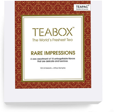 

Teabox Assorted Premium Sampler Pack (10 Varieties) Assorted Tea Box(44 Bags)