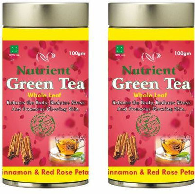 

Nutrient Green Tea With Cinnamon & Red Rose Petal Rose, Cinnamon Green Tea(200 g, Box)