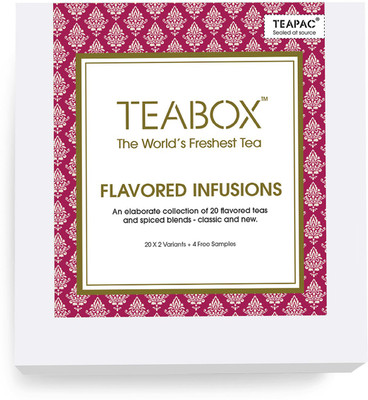 

Teabox Assorted Flavours Sampler Pack (20 Varieties) Assorted Tea Box(44 Bags)