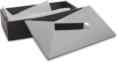 

ARTTDINOX Folded Tissue Box (Rectanglar) Tissue Box Vanity Box(Silver)