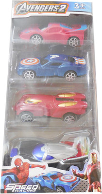 

Charnalia Avengers 2 Plastic Speed Racing car Set of Four(Multicolor)