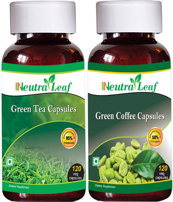 

NeutraLeaf Green Tea & Green Coffee Capsules 500mg (COMBO of 2)(120 No)