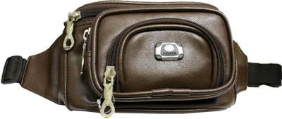 

Young Leather Sturdy Waist Bag Waist Bag(Brown)