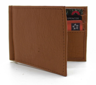 

Nietz Men Brown Artificial Leather Money Clip(6 Card Slots)