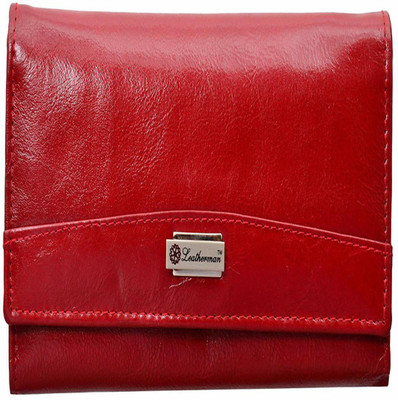 

Leatherman Women Casual Red Genuine Leather Wallet(11 Card Slots)