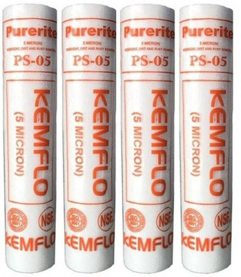 

Morning Star Technology RO Water filters 10" inch 5 Micron cartridge / filter / candle KEMFLO PACK OF 4PCS Solid Filter Cartridge(5, Pack of 4)