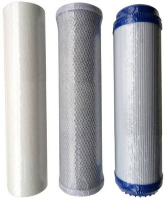 

MAGGZOO 10 inch Filter Set For Wall Hanging Manual RO Purifier PP Spun + Granular Activated Carbon GAC + Carbon Block CTO) Pleated Filter Cartridge(5, Pack of 3)