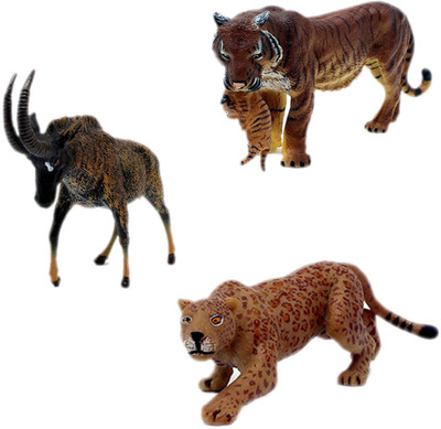 

Tootpado Goat Cheetah Wild Animals Toy Figure - Pack of 3 (CTNG71) - Realistically Detailed(Multicolor)