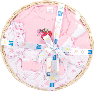 

MeeMee Pampering Present for New Born Apparel Set (7 Pieces, Pink)(Pink)