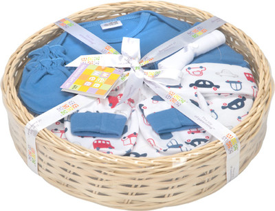

MeeMee Pampering Present for New Born Apparel Set (7 Pieces, Blue)(Blue)
