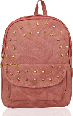 

Kleio Designer Studded Casual Backpack with a Flap Pocket for College Girls 7 L Backpack(Maroon), Burgundy
