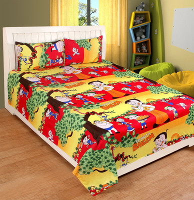 

Astra 140 TC Polycotton Double Cartoon Bedsheet(Pack of 1, Yellow)