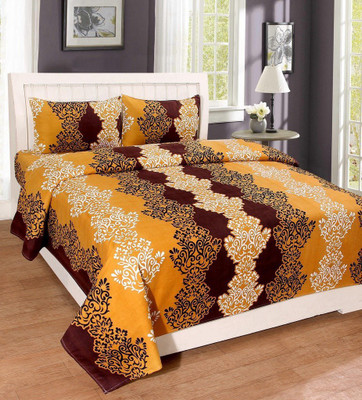 

Astra 140 TC Polycotton Double Printed Bedsheet(Pack of 1, Yellow)