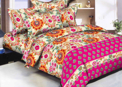 

Astra 140 TC Polycotton Double Floral Bedsheet(Pack of 1, Yellow)
