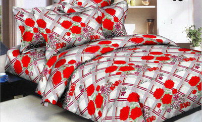 

Decor Realms 140 TC Polycotton Double Floral Bedsheet(Pack of 1, Multicolor)