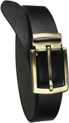 

OODI Men Formal Black Genuine Leather Belt