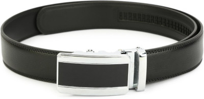 

Pacific Gold Men Party Black Genuine Leather Reversible Belt