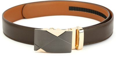 

Pacific Gold Men Party Brown Genuine Leather Belt