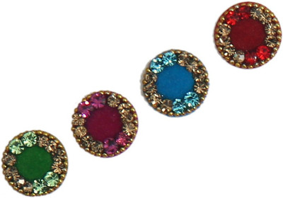 

Sunaina New Love Collection Medium Size Round FOREHEAD Multicolor Bindis(FANCY BINDI)