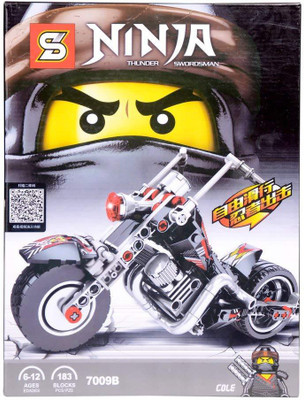 

Sanyal New Black Ninja Style Thunder Swordsman Building Blocks For Kids - 183 Pcs Blocks (Multicolored)(Multicolor)